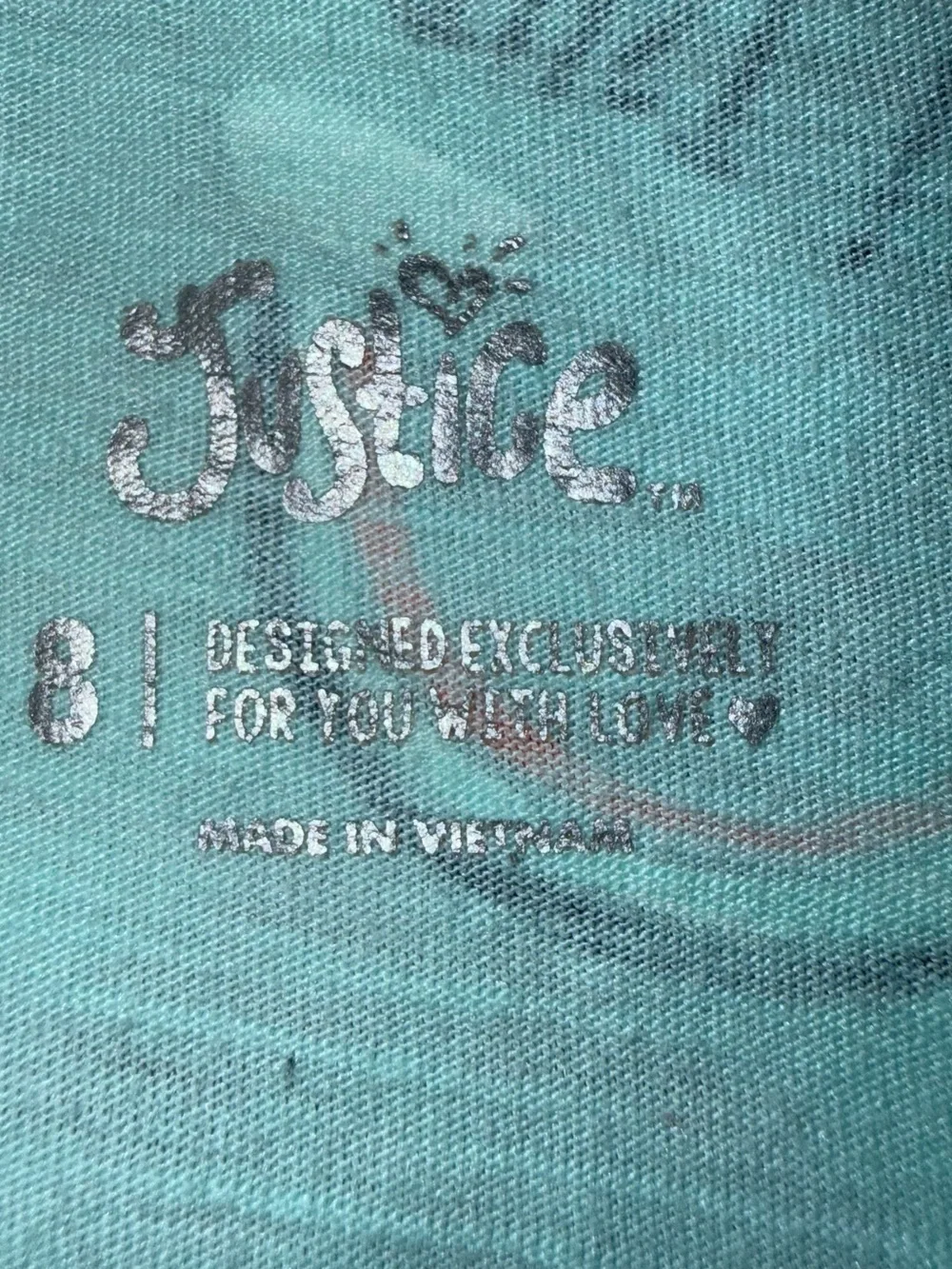 Justice Girls Size 8 Short Sleeve Shirt